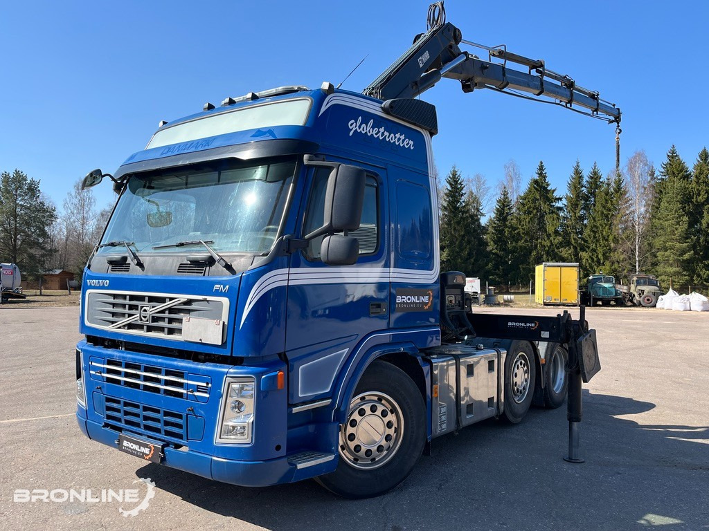 2008 VOLVO FM440 6x2+HIAB Crane+Platform trailer - Cabeza tractora, Semirremolque plataforma/ Caja abierta: foto 1 2008 VOLVO FM440 6x2+HIAB Crane+Platform trailer - Cabeza tractora, Semirremolque plataforma/ Caja abierta: foto 1