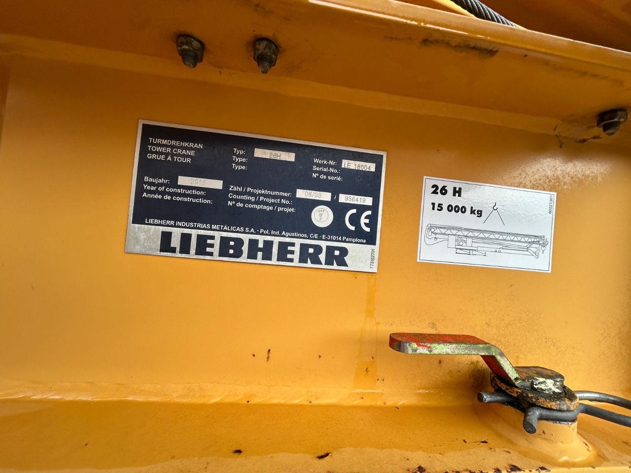 Liebherr Schnellbaukran 26 H Bj.: 2015 - Grúa torre: foto 5 Liebherr Schnellbaukran 26 H Bj.: 2015 - Grúa torre: foto 5