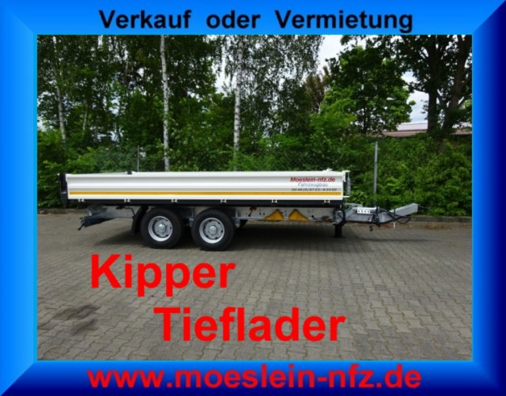 Möslein TTD 11 Weiß neuer Tandem 3- Seitenkipper Tieflader-- Neufahrzeug -- - Remolque volquete: foto 1 Möslein TTD 11 Weiß neuer Tandem 3- Seitenkipper Tieflader-- Neufahrzeug -- - Remolque volquete: foto 1