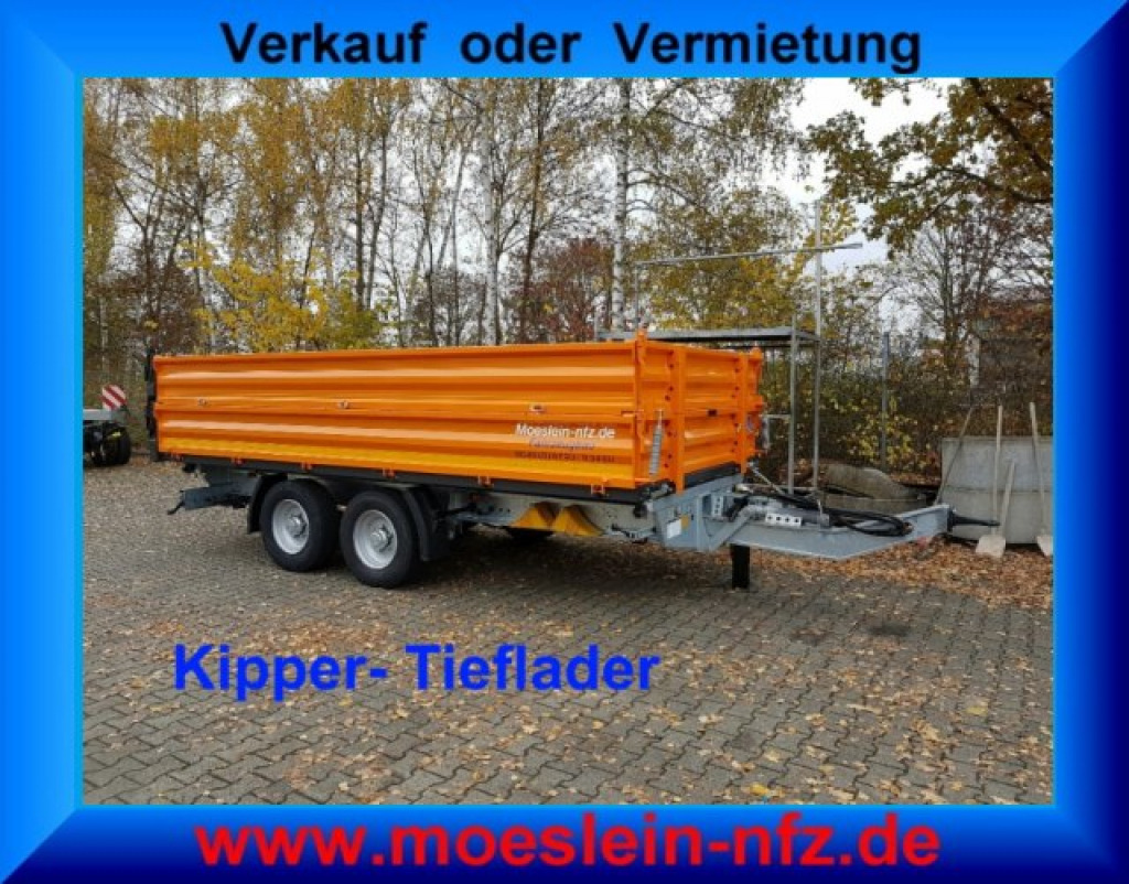 Möslein TTD11- BA Orange neuer Tandem 3- Seitenkipper Tiefladermit Bordwand- Aufsatz-- Neufahrzeug -- - Remolque volquete: foto 1 Möslein TTD11- BA Orange neuer Tandem 3- Seitenkipper Tiefladermit Bordwand- Aufsatz-- Neufahrzeug -- - Remolque volquete: foto 1