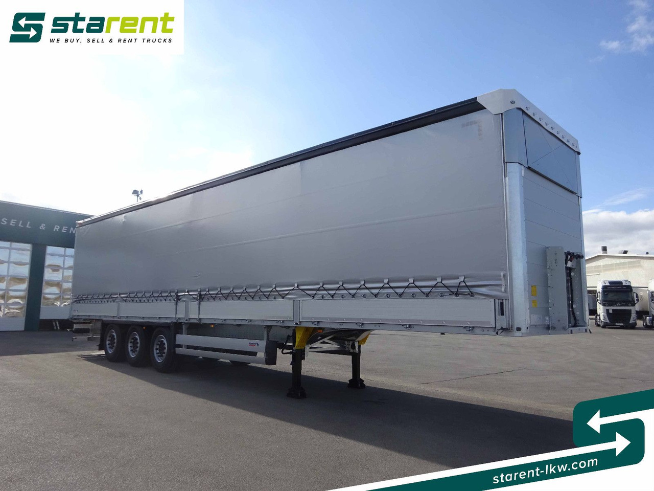 Schmitz Cargobull Tautliner, Bordwand 60cm, Hubdach, Liftachse - Semirremolque lona: foto 3 Schmitz Cargobull Tautliner, Bordwand 60cm, Hubdach, Liftachse - Semirremolque lona: foto 3