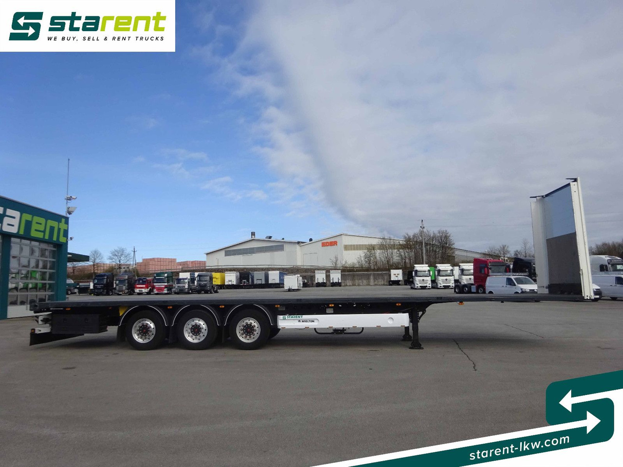 Wielton Tautliner Plateu, Liftachse 1 & 3 Achse - Semirremolque plataforma/ Caja abierta: foto 4 Wielton Tautliner Plateu, Liftachse 1 & 3 Achse - Semirremolque plataforma/ Caja abierta: foto 4