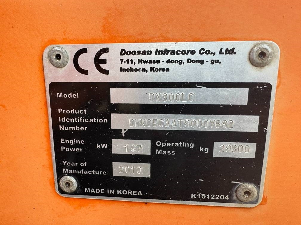 Excavadora Doosan DX 300 LC ( 4.690 original hours 18M long reach ): foto 25 Excavadora Doosan DX 300 LC ( 4.690 original hours 18M long reach ): foto 25