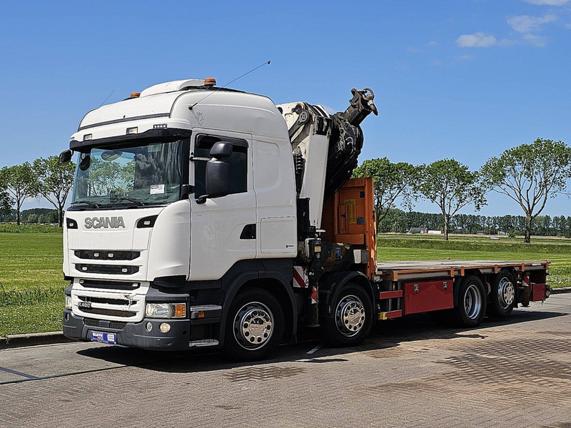 Scania R490 HMF 6020 - Camión caja abierta, Camión grúa: foto 2 Scania R490 HMF 6020 - Camión caja abierta, Camión grúa: foto 2