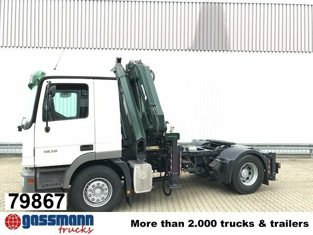 Mercedes-Benz Actros 1836 LS 4x2 mit Kran MKG HLK 330HP - Cabeza tractora: foto 1 Mercedes-Benz Actros 1836 LS 4x2 mit Kran MKG HLK 330HP - Cabeza tractora: foto 1