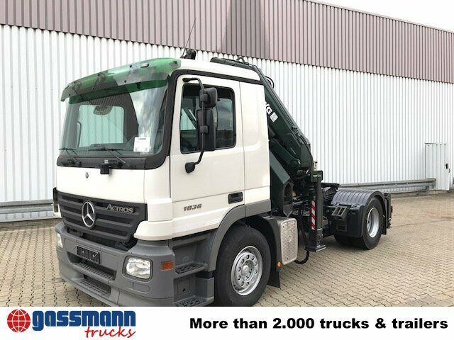 Cabeza tractora Mercedes-Benz Actros 1836 LS 4x2 mit Kran MKG HLK 330HP: foto 8