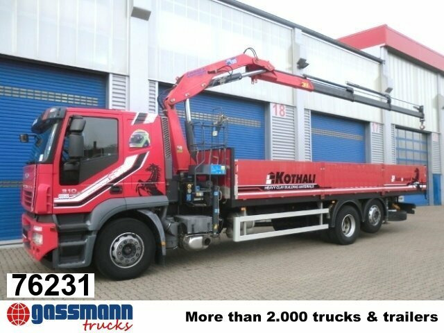 Iveco AT260S31Y/P 6x2 mit Kran Copma 150.3 - Camión caja abierta, Camión grúa: foto 1 Iveco AT260S31Y/P 6x2 mit Kran Copma 150.3 - Camión caja abierta, Camión grúa: foto 1