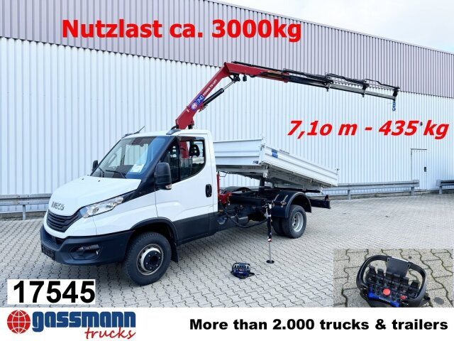 Iveco Daily 70C18H 4x2 mit Kran HMF 340-K3, Funk - Camión volquete, Camión grúa: foto 1 Iveco Daily 70C18H 4x2 mit Kran HMF 340-K3, Funk - Camión volquete, Camión grúa: foto 1