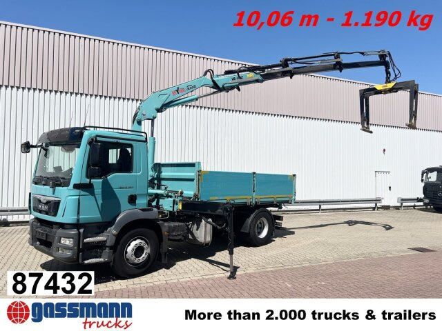 MAN TGM 18.290 4X2 BL mit Kran Hyva HB 150C - Camión volquete, Camión grúa: foto 1 MAN TGM 18.290 4X2 BL mit Kran Hyva HB 150C - Camión volquete, Camión grúa: foto 1