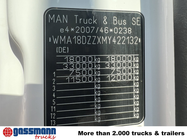 MAN TGM 18.320 4x2 BL, Hiab Tele-Absetzanlage, Funk - Camión portacontenedor de cadenas: foto 3 MAN TGM 18.320 4x2 BL, Hiab Tele-Absetzanlage, Funk - Camión portacontenedor de cadenas: foto 3