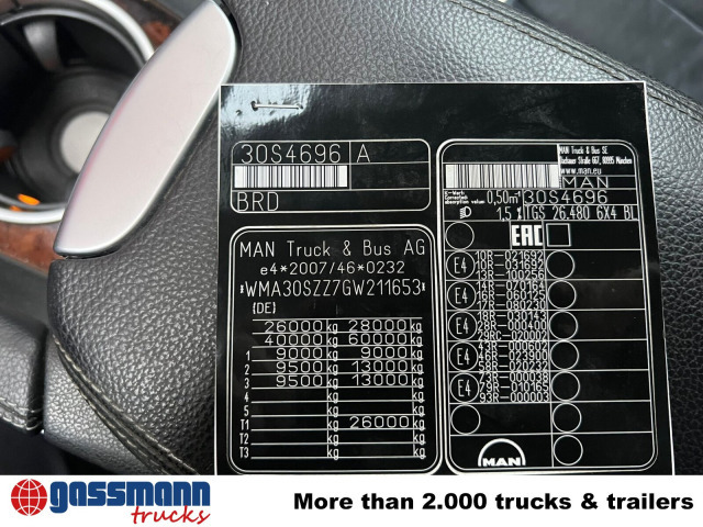 MAN TGS 26.480 6x4 BL, Klima, Intarder, Hyva 20.60 S - Camión multibasculante: foto 2 MAN TGS 26.480 6x4 BL, Klima, Intarder, Hyva 20.60 S - Camión multibasculante: foto 2
