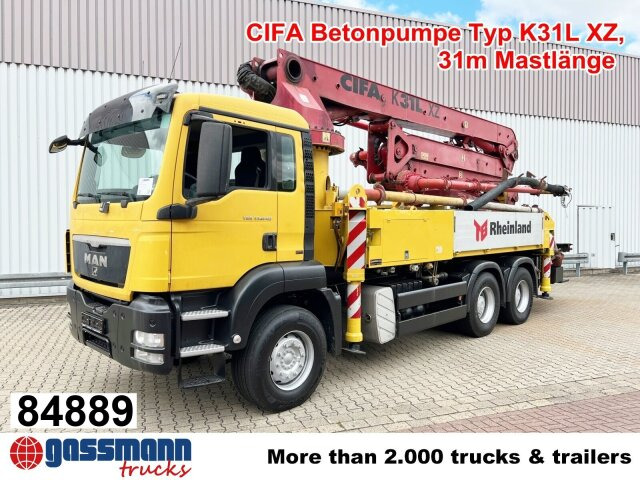 MAN TGS 33.440 6X4 BB, Betonpumpe CIFA K31L XZ, 31m - Bomba de hormigón: foto 1 MAN TGS 33.440 6X4 BB, Betonpumpe CIFA K31L XZ, 31m - Bomba de hormigón: foto 1
