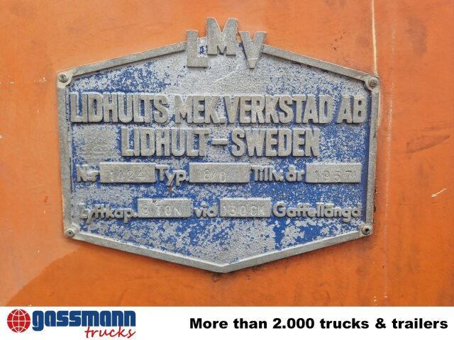 Maquinaria de construcción LMV 8/D Gabelstapler, 8 to Hubkraft, Oldtimer: foto 12