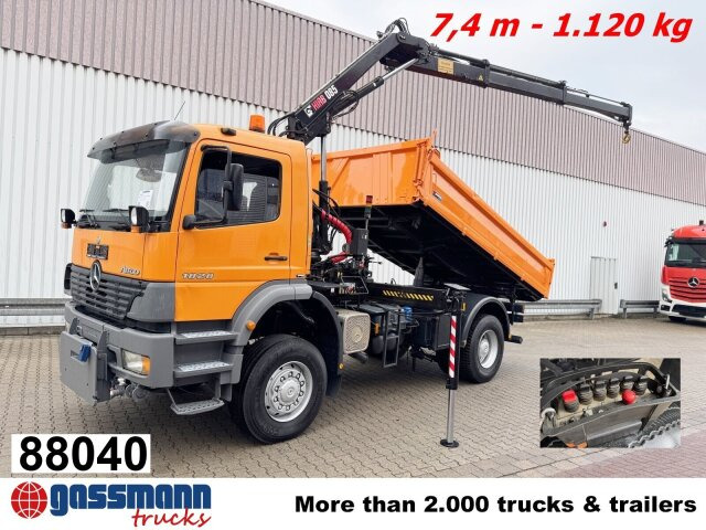 Mercedes-Benz Atego 1828 AK 4x4, Winterdienstausstattung, Kran - Camión volquete, Camión grúa: foto 1 Mercedes-Benz Atego 1828 AK 4x4, Winterdienstausstattung, Kran - Camión volquete, Camión grúa: foto 1