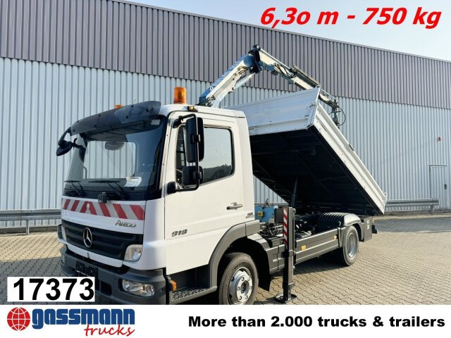 Mercedes-Benz Atego 818 K 4x2 mit Kran Atlas AK 50.1-A2 - Camión volquete, Camión grúa: foto 1 Mercedes-Benz Atego 818 K 4x2 mit Kran Atlas AK 50.1-A2 - Camión volquete, Camión grúa: foto 1