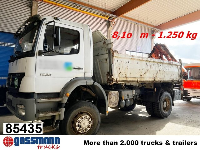 Mercedes-Benz Axor 1833 AK 4x4 mit Heckkran Atlas 105.2-A2L - Camión volquete, Camión grúa: foto 1 Mercedes-Benz Axor 1833 AK 4x4 mit Heckkran Atlas 105.2-A2L - Camión volquete, Camión grúa: foto 1