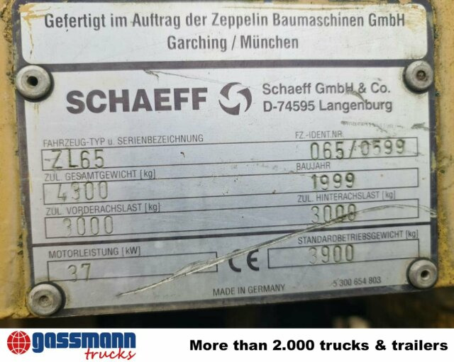 Cargadora de ruedas Schaeff ZL65 Radlader: foto 7 Cargadora de ruedas Schaeff ZL65 Radlader: foto 7