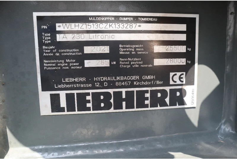 Leasing de Liebherr TA230 | TAILGATE | GOOD CONDITION Liebherr TA230 | TAILGATE | GOOD CONDITION: foto 20