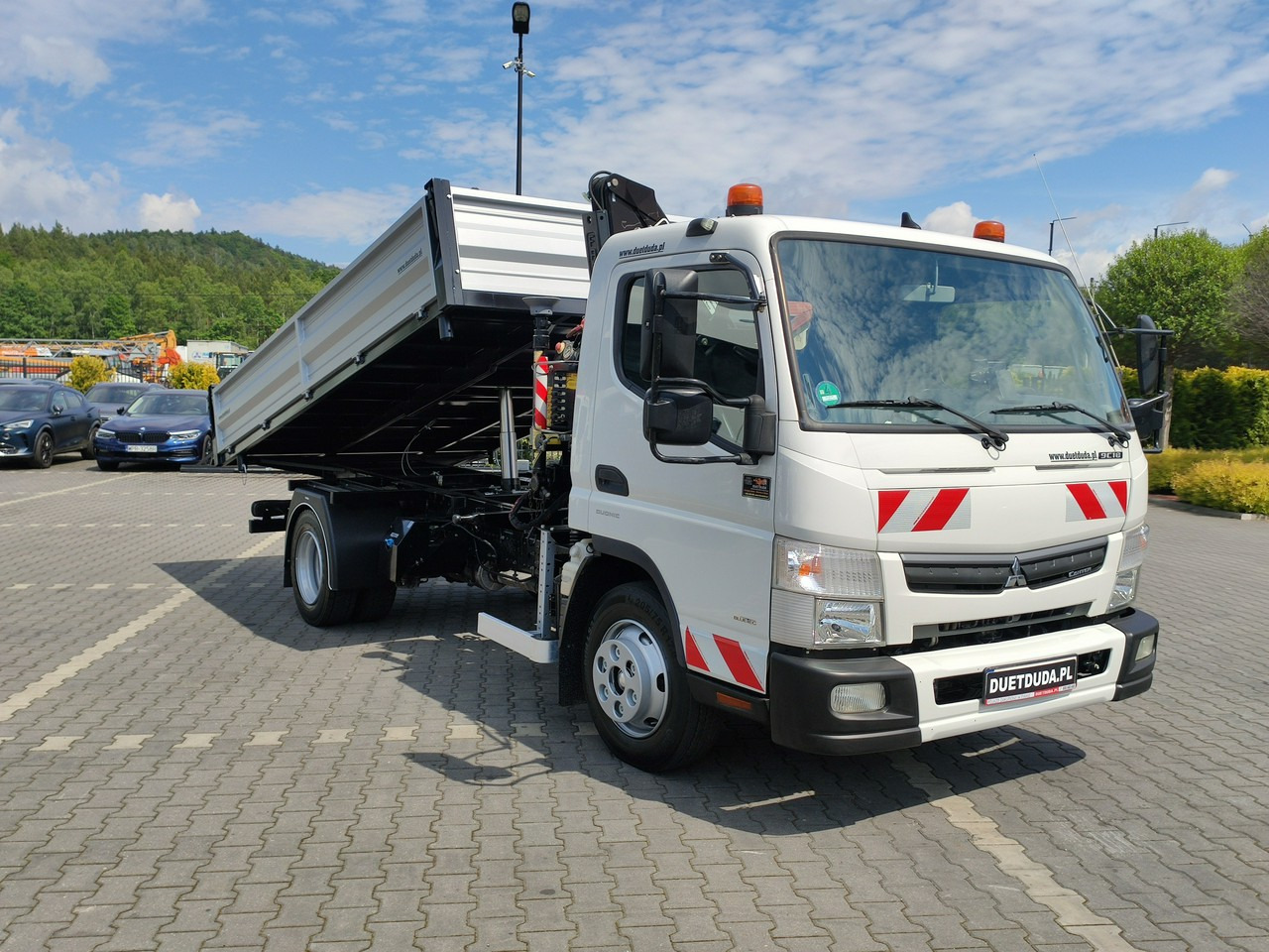 Camión volquete, Camión grúa Mitsubishi Canter Fuso 9C18 3.0/180KM Automat, HDS FASSI F30 Wywrotka 3-str: foto 6