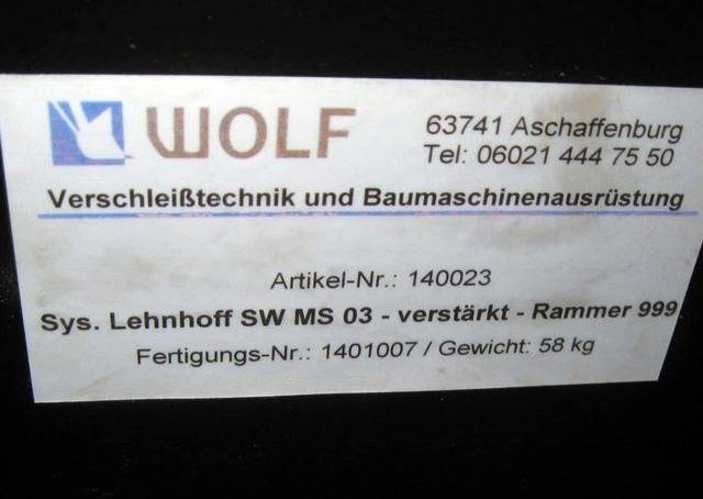 Wolf Schraubadapter MS03 zu Rammer 999 - Acoplamiento rápido para Maquinaria de construcción: foto 3 Wolf Schraubadapter MS03 zu Rammer 999 - Acoplamiento rápido para Maquinaria de construcción: foto 3