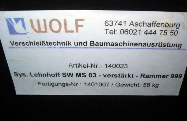 Wolf Schraubadapter MS03 zu Rammer 999 - Acoplamiento rápido para Maquinaria de construcción: foto 3 Wolf Schraubadapter MS03 zu Rammer 999 - Acoplamiento rápido para Maquinaria de construcción: foto 3
