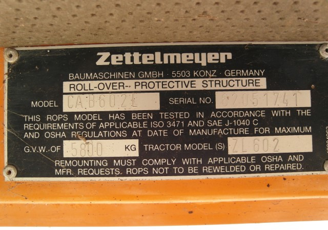 Kabine Zettelmeyer ZL 602 - Cabina e interior para Maquinaria de construcción: foto 5 Kabine Zettelmeyer ZL 602 - Cabina e interior para Maquinaria de construcción: foto 5
