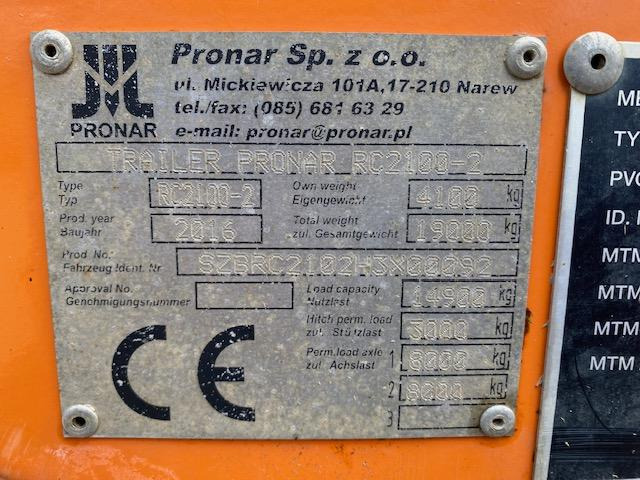 Pronar RC 2100-2 - Remolque góndola rebajadas: foto 5 Pronar RC 2100-2 - Remolque góndola rebajadas: foto 5
