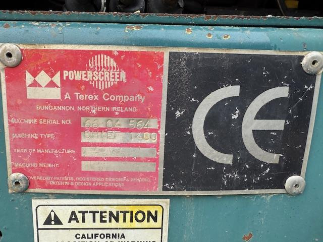 Terex Powerscreen Chieftain 1400  - Cribadora: foto 5 Terex Powerscreen Chieftain 1400  - Cribadora: foto 5