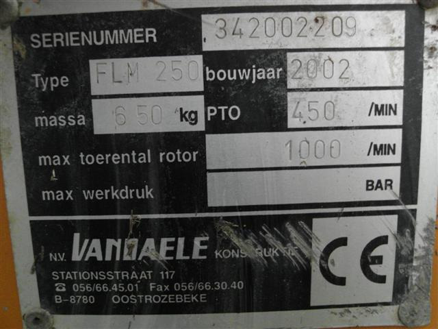 Desbrozadora de martillos VANDAELE FLM 250: foto 6