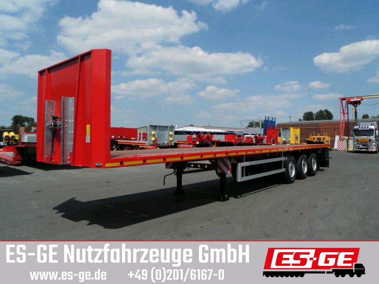 ES-GE 3-Achs Sattelanhänger - Rungen + CV - Semirremolque plataforma/ Caja abierta: foto 1 ES-GE 3-Achs Sattelanhänger - Rungen + CV - Semirremolque plataforma/ Caja abierta: foto 1