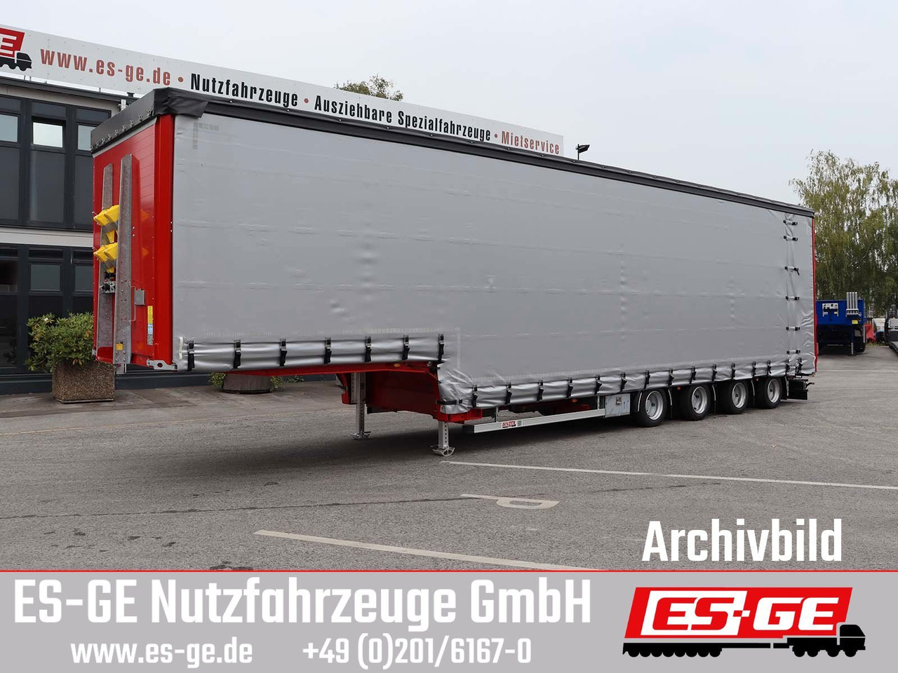 ES-GE 4-Achs-Satteltieflader mit Curtainsider-Aufbau - Semirremolque góndola rebajadas: foto 2 ES-GE 4-Achs-Satteltieflader mit Curtainsider-Aufbau - Semirremolque góndola rebajadas: foto 2