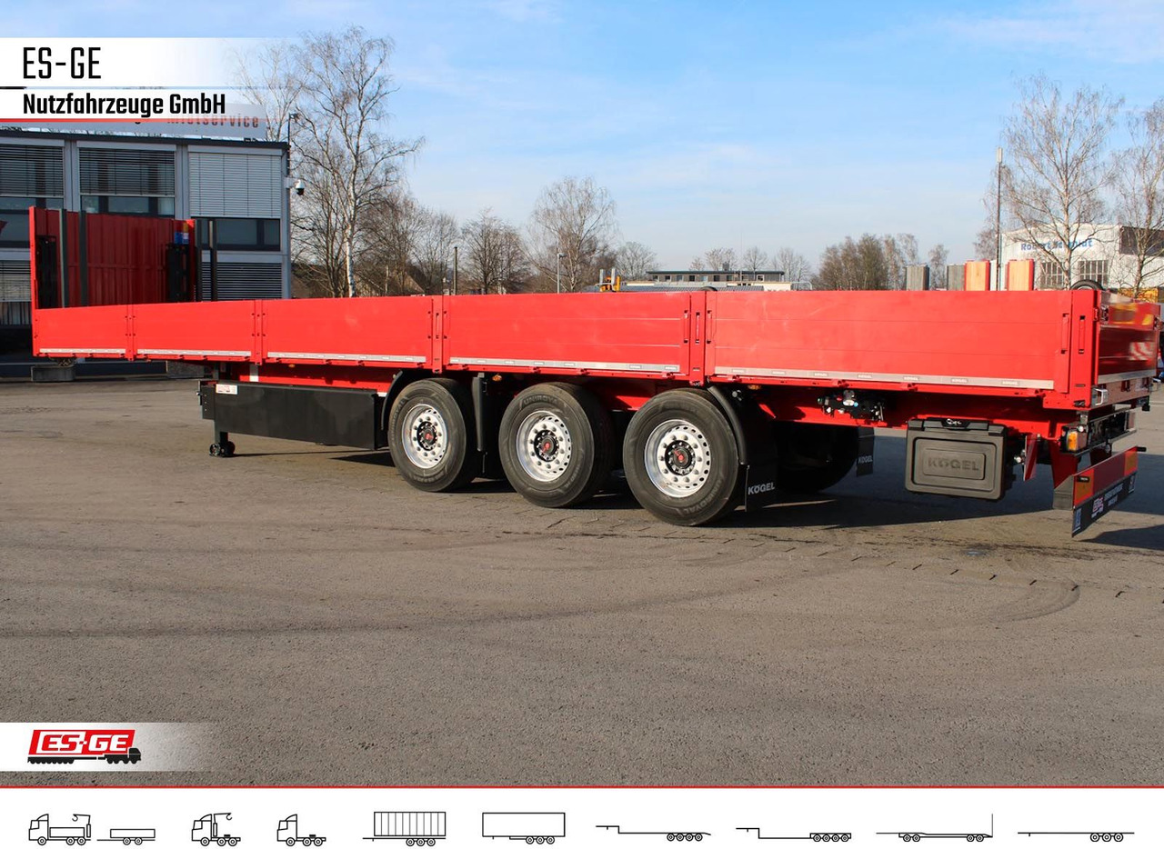 Kögel Multi Chassis, verstärkt, Bordwände - Semirremolque plataforma/ Caja abierta: foto 1 Kögel Multi Chassis, verstärkt, Bordwände - Semirremolque plataforma/ Caja abierta: foto 1