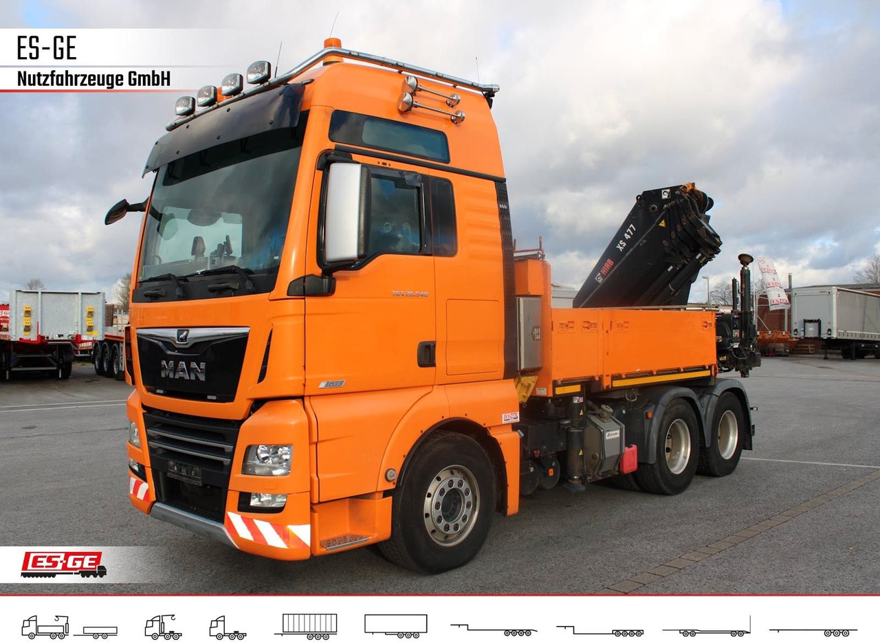MAN TGX 26.540 + HIABV-Ladekran 477E-4 HIPRO MAN TGX 26.540 + HIABV-Ladekran 477E-4 HIPRO - Camión caja abierta, Camión grúa: foto 2 MAN TGX 26.540 + HIABV-Ladekran 477E-4 HIPRO MAN TGX 26.540 + HIABV-Ladekran 477E-4 HIPRO - Camión caja abierta, Camión grúa: foto 2