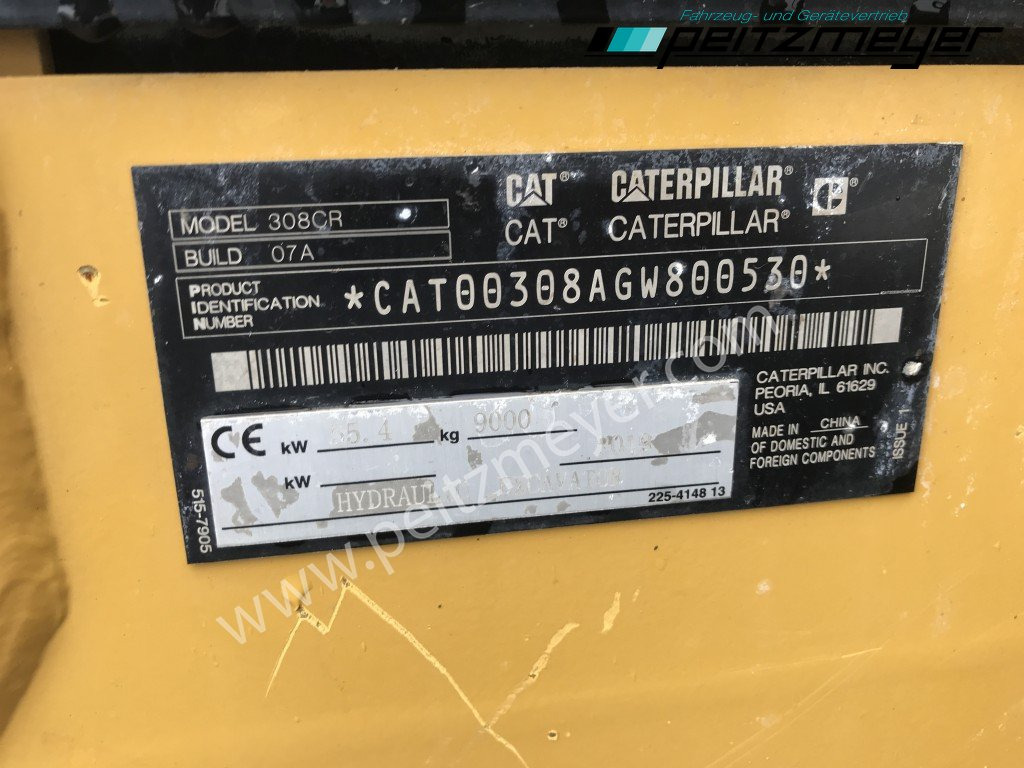 Miniexcavadora CAT Kurzheckbagger 308-07 ECR Powertilt: foto 22 Miniexcavadora CAT Kurzheckbagger 308-07 ECR Powertilt: foto 22