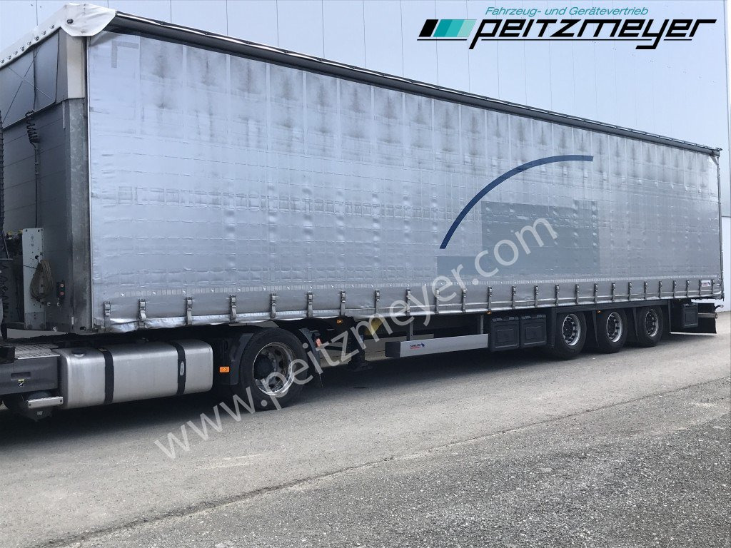 SCHMITZ 3 Achs Pritschenauflieger SCS 24/L-13.62 Mega, Power-Curtain Jumbo, Edscha, RSAB, - Semirremolque lona: foto 4 SCHMITZ 3 Achs Pritschenauflieger SCS 24/L-13.62 Mega, Power-Curtain Jumbo, Edscha, RSAB, - Semirremolque lona: foto 4