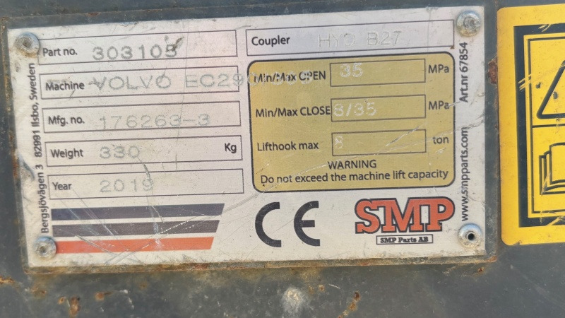 SMP NTP20 B27 S2 - Acoplamiento rápido para Excavadora: foto 4 SMP NTP20 B27 S2 - Acoplamiento rápido para Excavadora: foto 4