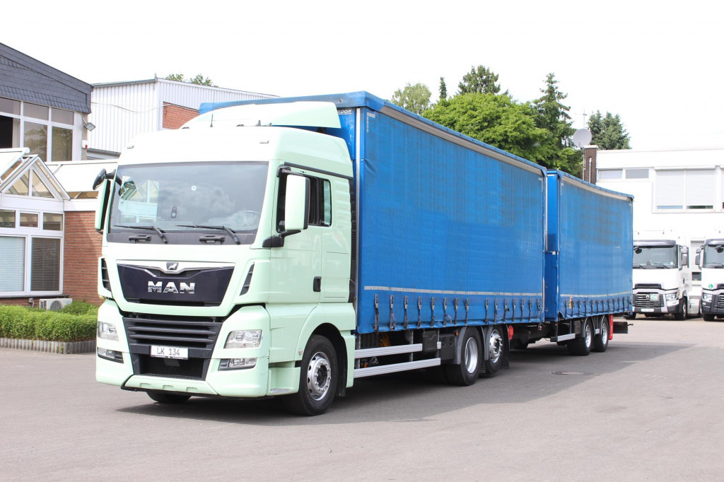 Camión lona MAN TGX 26.460 Jumbo  Retarder  Hubdach  Durchlade: foto 1