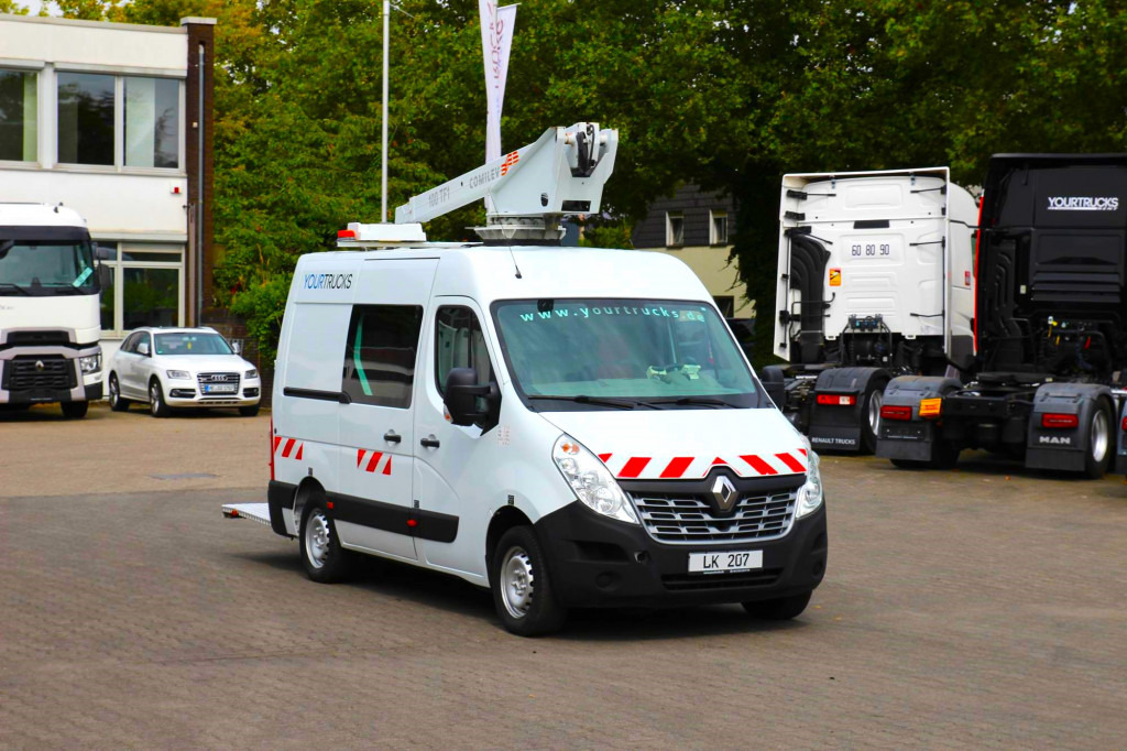 Camión con plataforma elevadora Renault Master  Bühne EN100TF1 10m   Klima   561h   AHK: foto 9