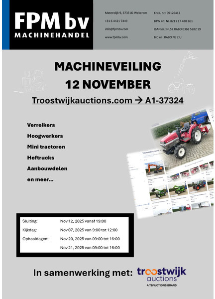 Machinery auction FPM bv, Wekerom, Netherlands - Cargadora: foto 2 Machinery auction FPM bv, Wekerom, Netherlands - Cargadora: foto 2