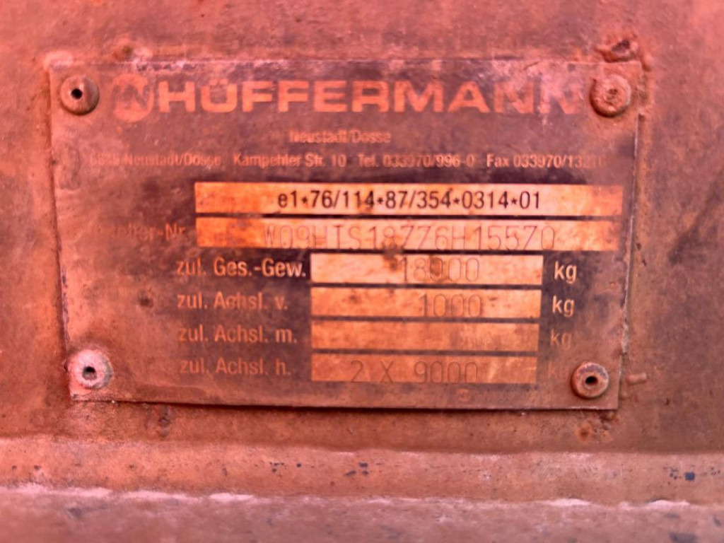 Remolque multilift/ Portacontenedores de cadenas HUEFFERMANN Tandemanhänger HTS 1877 Containeranhänger: foto 7 Remolque multilift/ Portacontenedores de cadenas HUEFFERMANN Tandemanhänger HTS 1877 Containeranhänger: foto 7