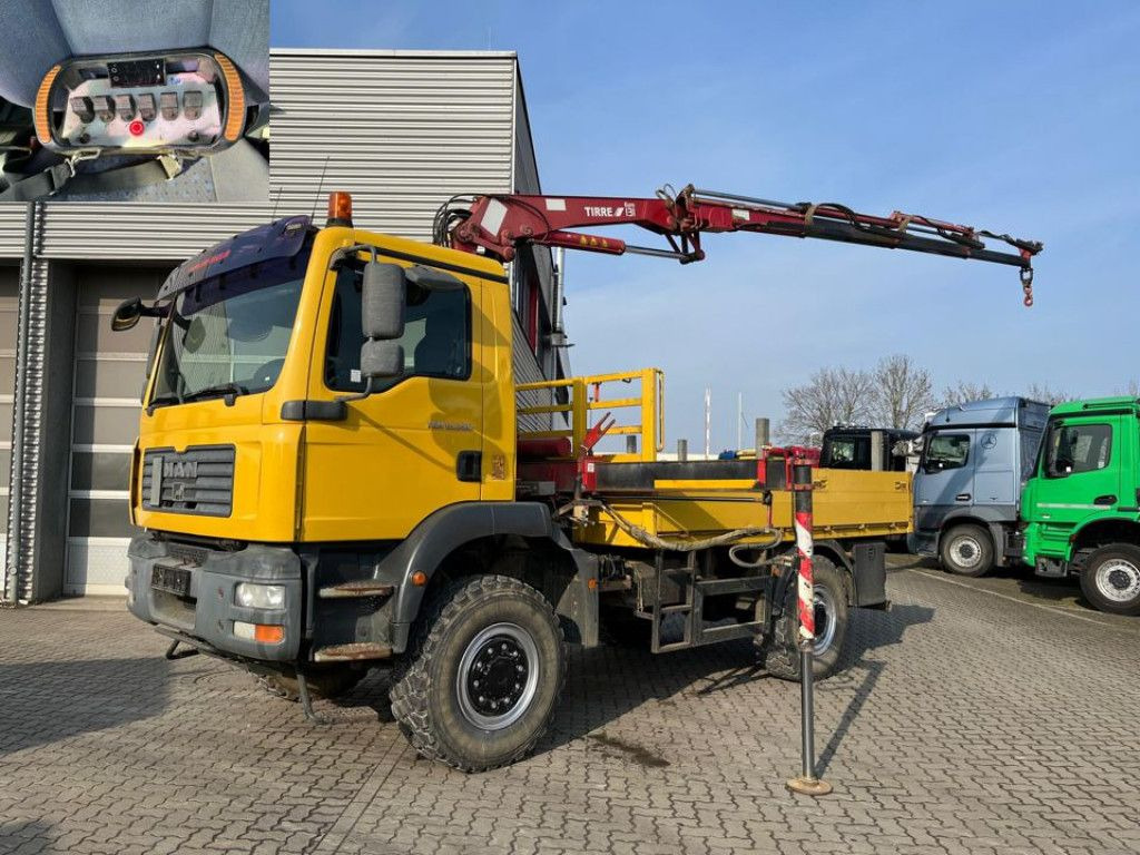 MAN TG-M 18.280 4x4 Pritsche Kran Singelreifen Funkf - Camión caja abierta, Camión grúa: foto 3 MAN TG-M 18.280 4x4 Pritsche Kran Singelreifen Funkf - Camión caja abierta, Camión grúa: foto 3