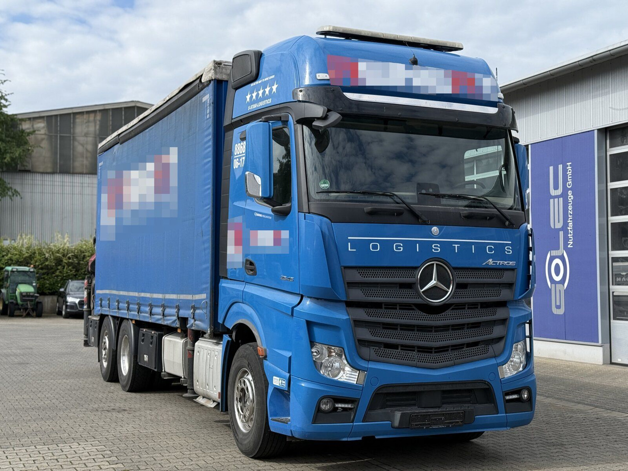 Mercedes-Benz Actros 6x2 Pritsche Kran Palfinger PK34002 + JIB - Camión lona, Camión grúa: foto 1 Mercedes-Benz Actros 6x2 Pritsche Kran Palfinger PK34002 + JIB - Camión lona, Camión grúa: foto 1