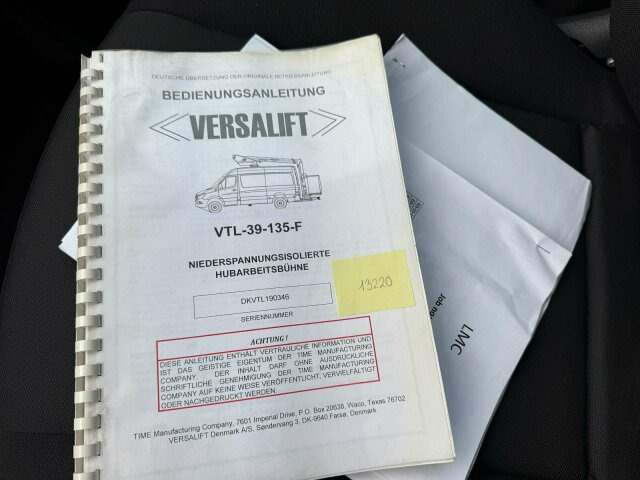 Camión con plataforma elevadora Mercedes-Benz Sprinter 316 CDI mit Versalift VTL-39-135: foto 6 Camión con plataforma elevadora Mercedes-Benz Sprinter 316 CDI mit Versalift VTL-39-135: foto 6