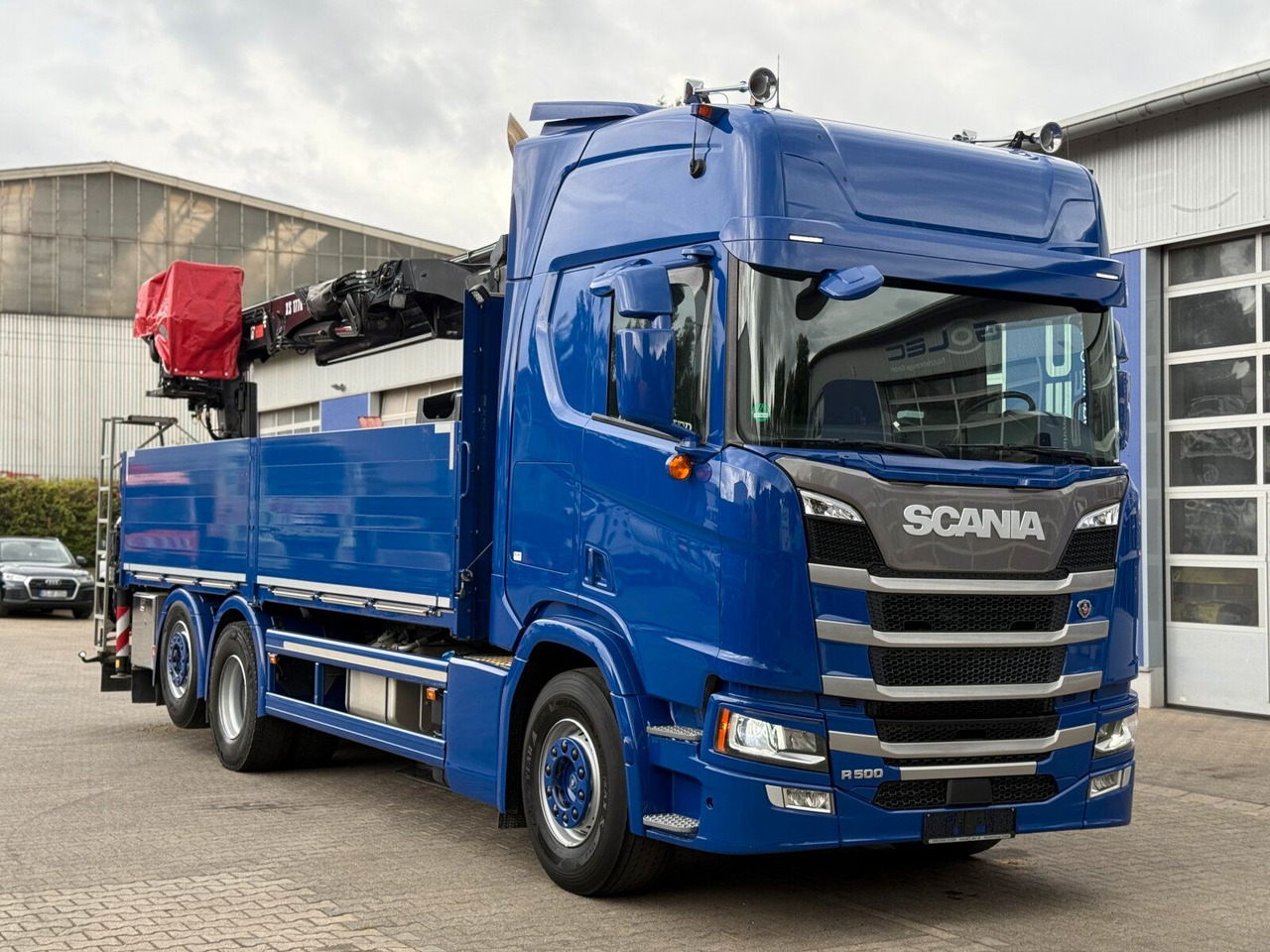 Scania R500 6x2 Pritsche mit Kran HIAB 177K PRO Scania R500 6x2 Pritsche mit Kran HIAB 177K PRO - Camión caja abierta, Camión grúa: foto 1 Scania R500 6x2 Pritsche mit Kran HIAB 177K PRO Scania R500 6x2 Pritsche mit Kran HIAB 177K PRO - Camión caja abierta, Camión grúa: foto 1