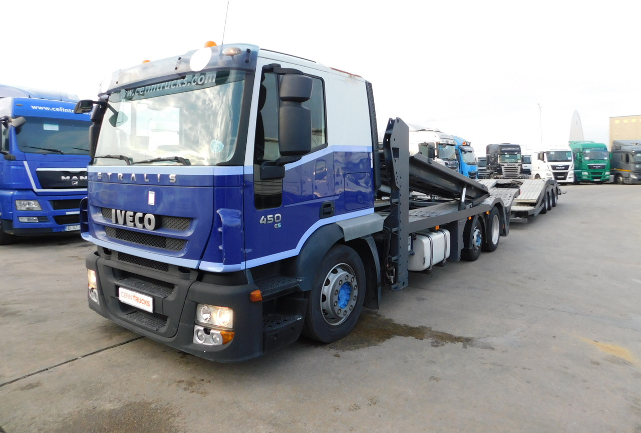 Iveco At190s45 cu remorca - Camión portavehículos: foto 1 Iveco At190s45 cu remorca - Camión portavehículos: foto 1