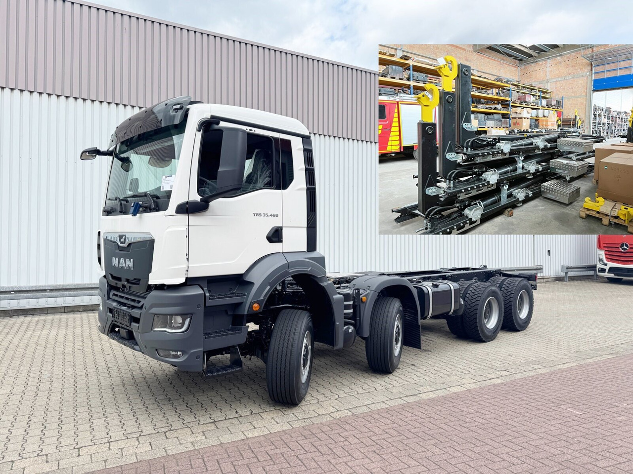 MAN TGS 35.480 8x8 BB CH TGS 35.480 8x8 BB CH, Hohe Bauart, Nebenantrieb - Camión multibasculante: foto 1 MAN TGS 35.480 8x8 BB CH TGS 35.480 8x8 BB CH, Hohe Bauart, Nebenantrieb - Camión multibasculante: foto 1