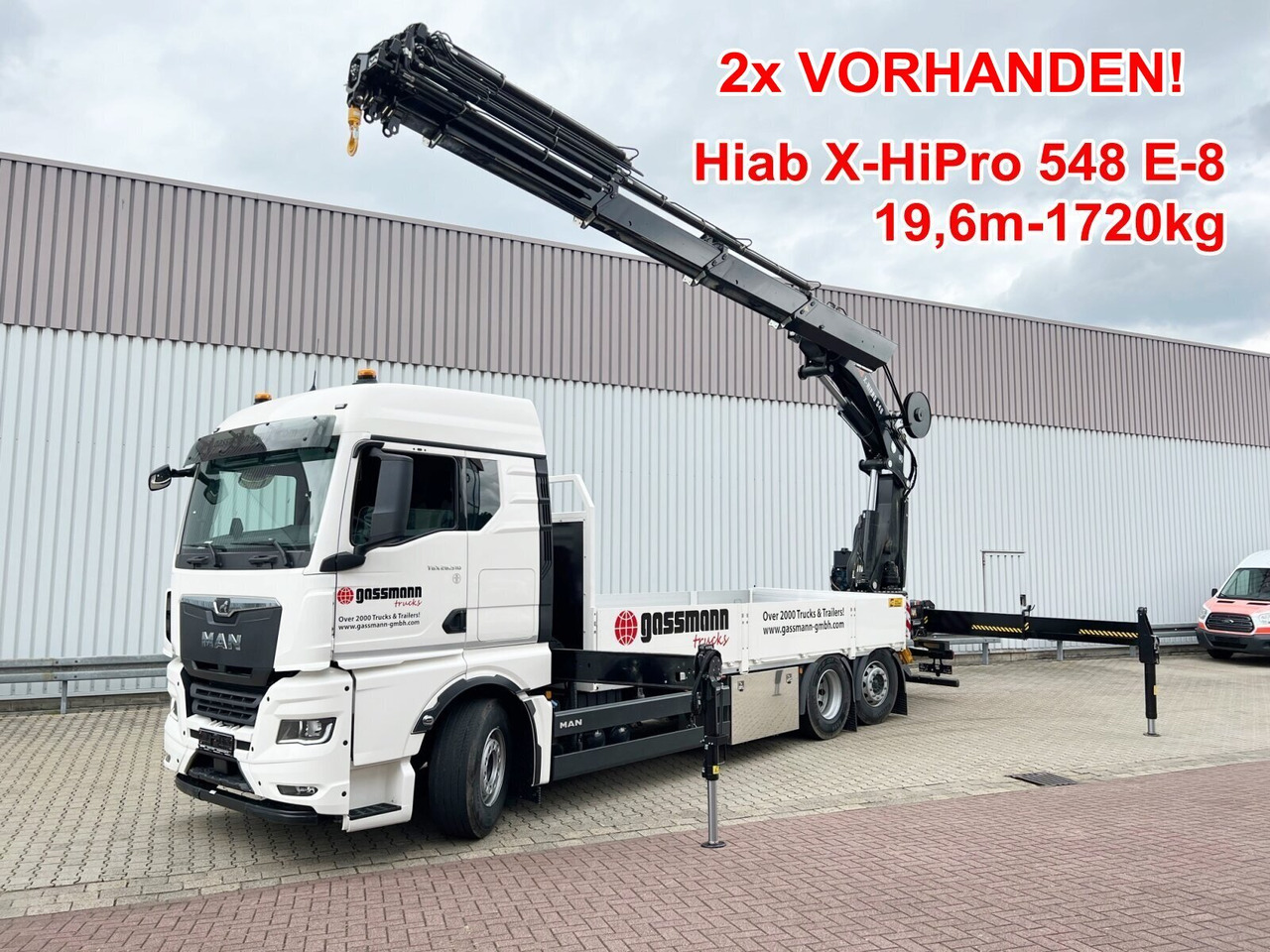 MAN TGX 26.510 6x2-4 LL CH TGX 26.510 6x2-4 LL, Kran Hiab X-HiPro 548 E-8, Lenk-/Liftachse, TwistLock 20Fuß, Funk, Retarder - Camión grúa, Camión caja abierta: foto 1 MAN TGX 26.510 6x2-4 LL CH TGX 26.510 6x2-4 LL, Kran Hiab X-HiPro 548 E-8, Lenk-/Liftachse, TwistLock 20Fuß, Funk, Retarder - Camión grúa, Camión caja abierta: foto 1