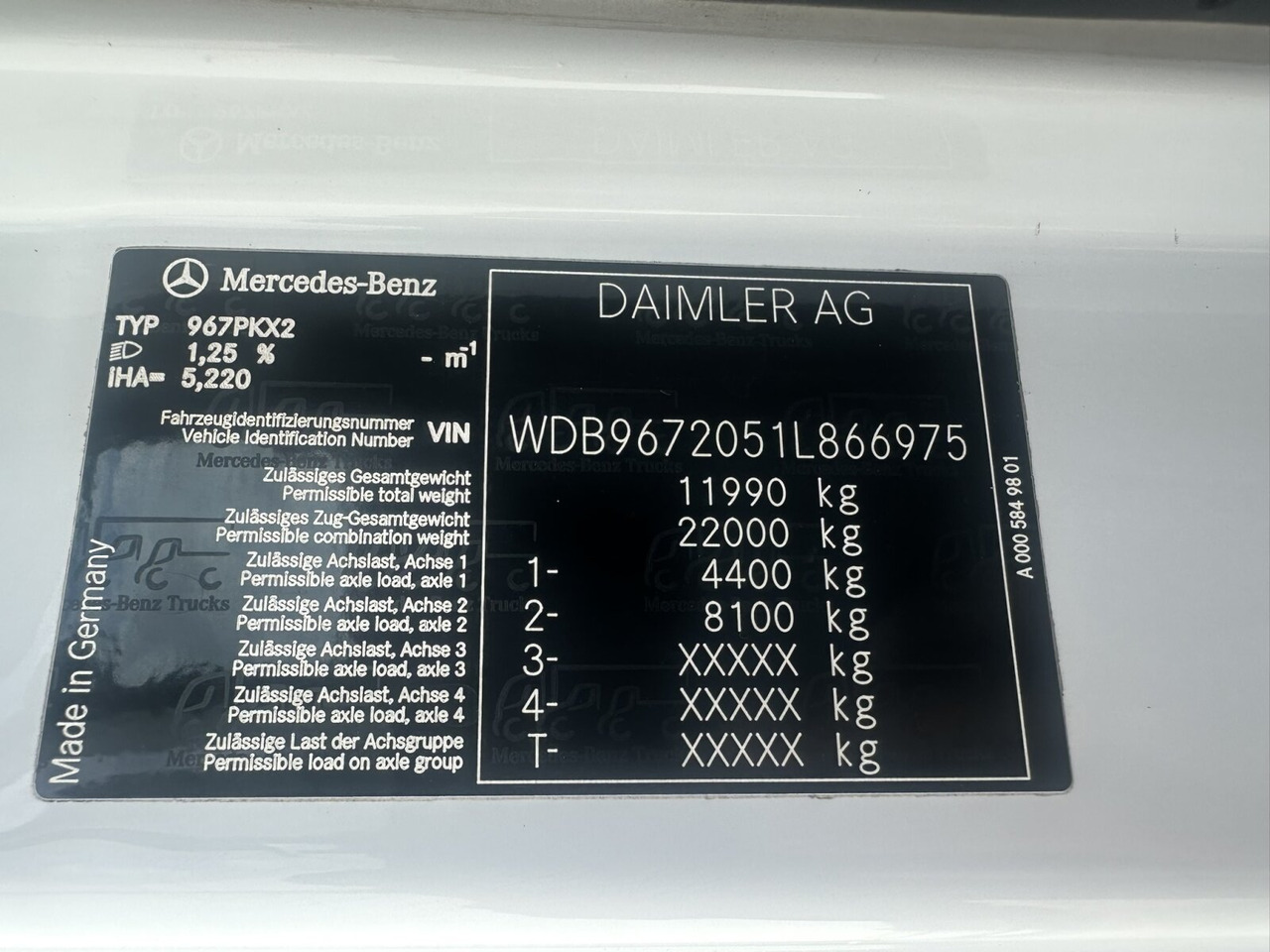 Mercedes-Benz Atego 1223 K 4x2 Atego 1223 K 4x2, AHK-Öl - Camión volquete: foto 4 Mercedes-Benz Atego 1223 K 4x2 Atego 1223 K 4x2, AHK-Öl - Camión volquete: foto 4