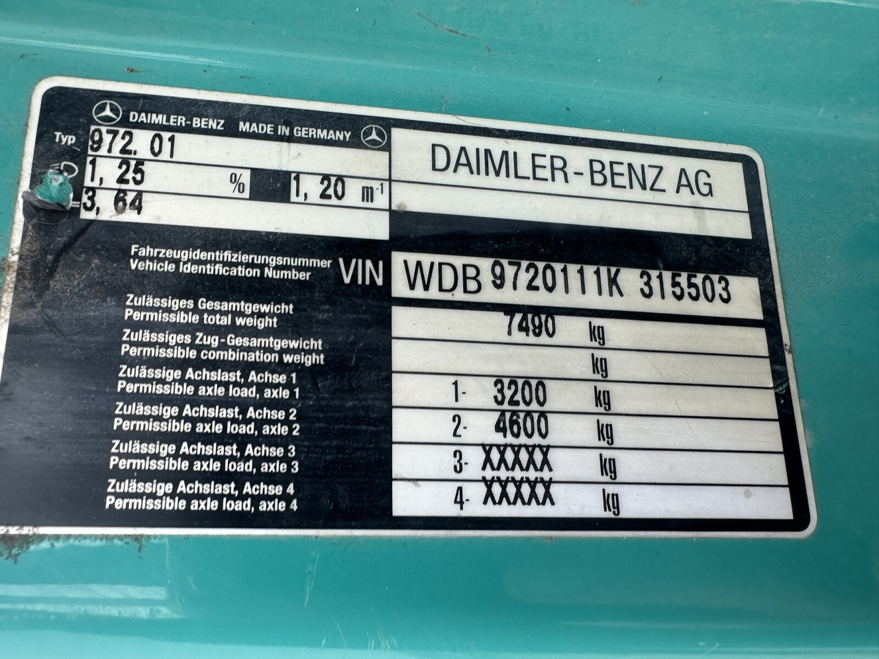 Mercedes-Benz Atego 815 K 4x2 Atego 815 K 4x2, 2x AHK - Camión volquete: foto 3 Mercedes-Benz Atego 815 K 4x2 Atego 815 K 4x2, 2x AHK - Camión volquete: foto 3