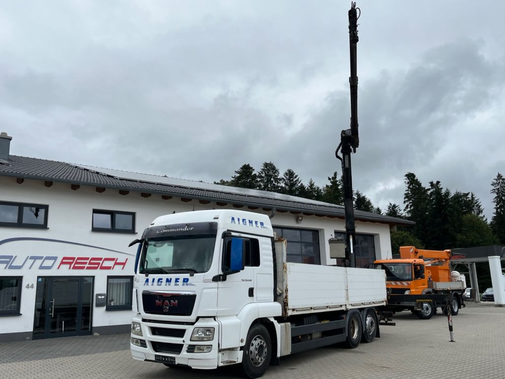MAN TGS 26.440 Baustoff mit HIAB XS 166 Kran - Camión caja abierta, Camión grúa: foto 1 MAN TGS 26.440 Baustoff mit HIAB XS 166 Kran - Camión caja abierta, Camión grúa: foto 1
